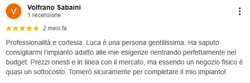 Recensione cliente 1
